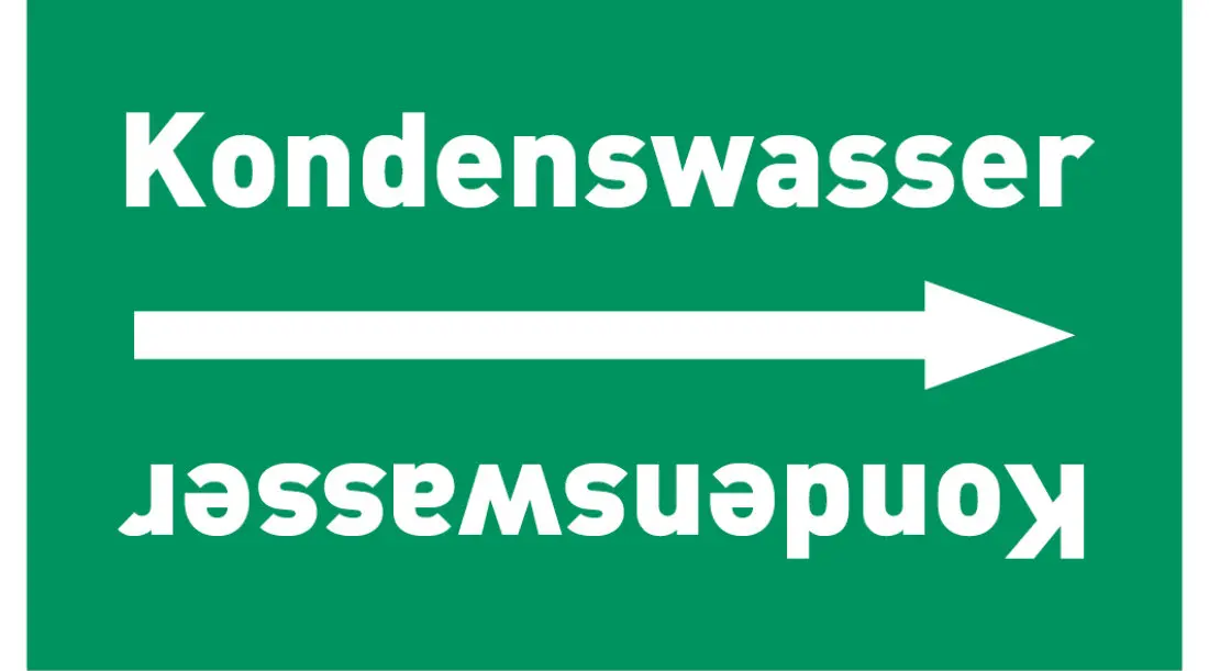 Kennzeichnungsband Kondenswasser grün/weiß ab Ø 50 mm 33 m/Rolle Kennzeichnungsband Kondenswasser grün/weiß ab Ø 50 mm 33 m/Rolle