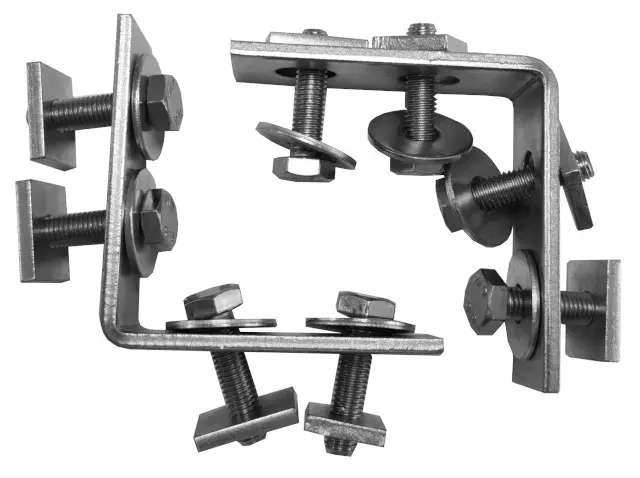 dama-tec Montageset für Dachmontagefuß Stahl verzinkt für Schiene 38/40 dama-tec Montageset für Dachmontagefuß Stahl verzinkt für Schiene 38/40