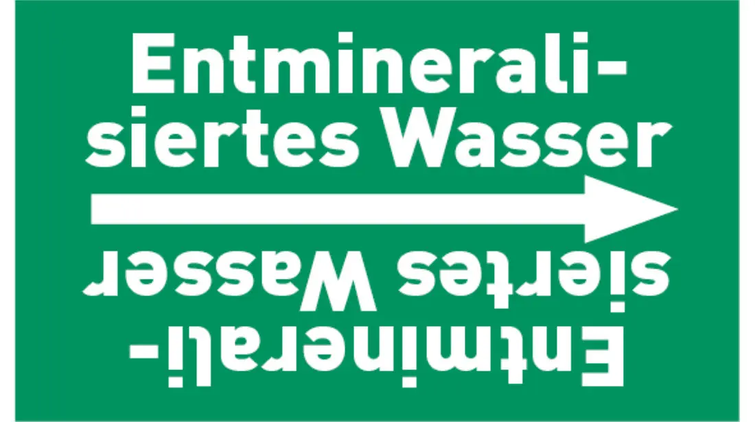 Kennzeichnungsband Entmineralisiertes Wasser grün/weiß bis Ø 50 mm 33 m/Rolle Kennzeichnungsband Entmineralisiertes Wasser grün/weiß bis Ø 50 mm 33 m/Rolle