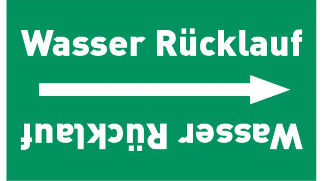 Kennzeichnungsband Wasser Rücklauf grün/weiß bis Ø 50 mm 33 m/Rolle Kennzeichnungsband Wasser Rücklauf grün/weiß bis Ø 50 mm 33 m/Rolle