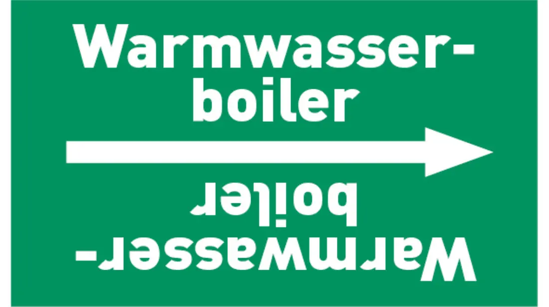 Kennzeichnungsband Warmwasserboiler grün/weiß, bis Ø 50 mm 33 m/Rolle Kennzeichnungsband Warmwasserboiler grün/weiß, bis Ø 50 mm 33 m/Rolle