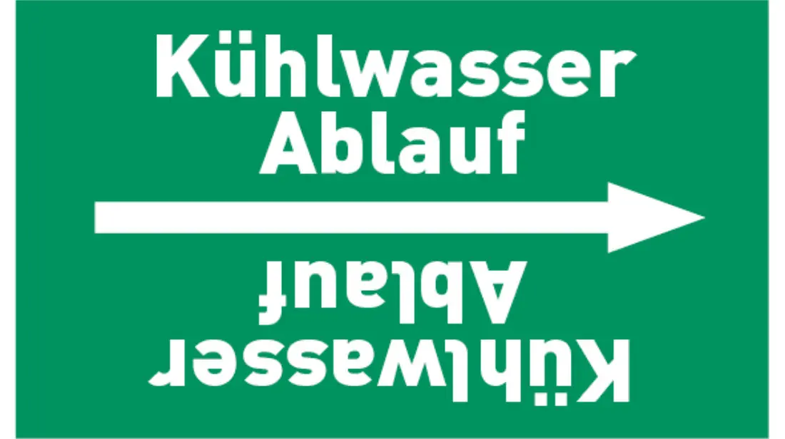 Kennzeichnungsband Kühlwasser Ablauf grün/weiß bis Ø 50 mm 33 m/Rolle Kennzeichnungsband Kühlwasser Ablauf grün/weiß bis Ø 50 mm 33 m/Rolle