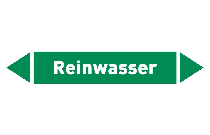 Pfeil Reinwasser grün/weiß 215x40 mm