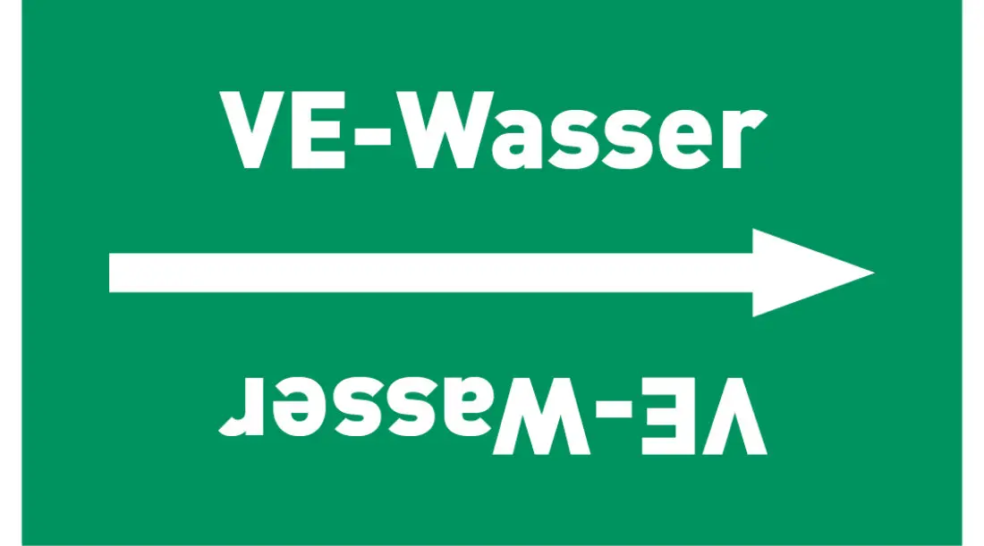 Kennzeichnungsband VE-Wasser grün/weiß, ab Ø 50 mm 33 m/Rolle Kennzeichnungsband VE-Wasser grün/weiß, ab Ø 50 mm 33 m/Rolle