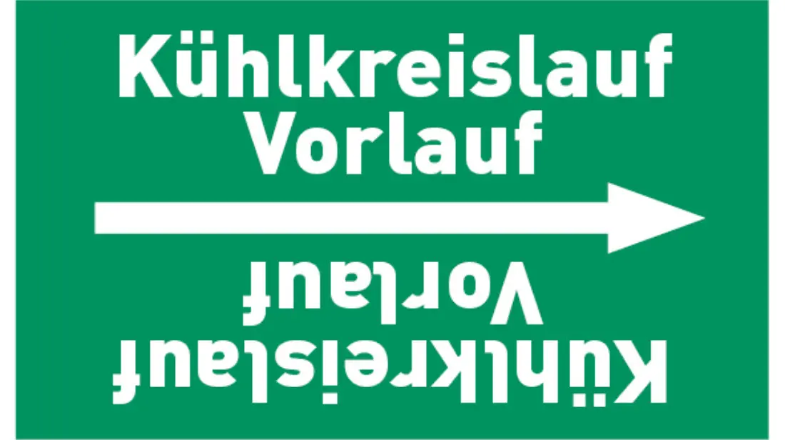 Kennzeichnungsband Kühlkreislauf Vorlauf grün/weiß bis Ø 50 mm 33 m/Rolle Kennzeichnungsband Kühlkreislauf Vorlauf grün/weiß bis Ø 50 mm 33 m/Rolle
