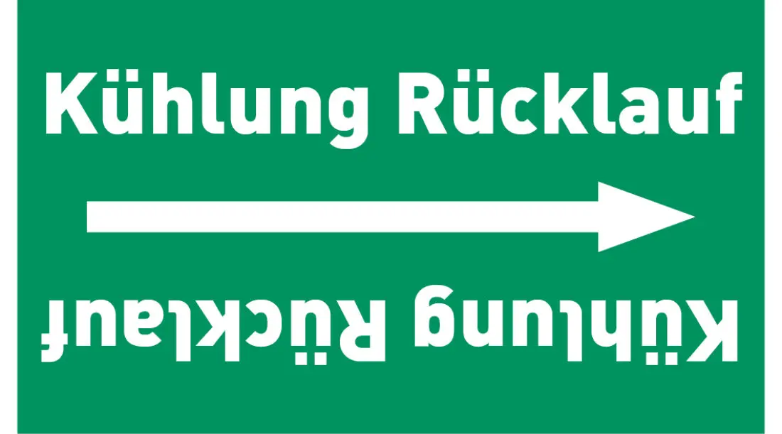 Kennzeichnungsband Kühlung Rücklauf grün/weiß ab Ø 50 mm 33 m/Rolle Kennzeichnungsband Kühlung Rücklauf grün/weiß ab Ø 50 mm 33 m/Rolle