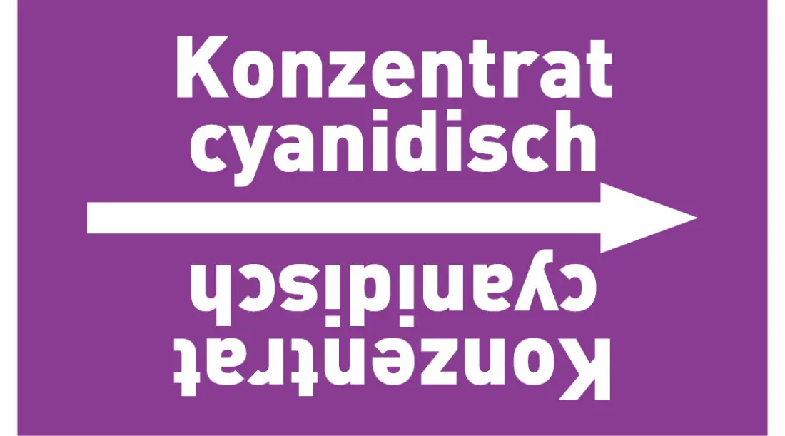 Kennzeichnungsband Konzentrat cyanidisch violett/weiß ab Ø 50 mm 33 m/Rolle Kennzeichnungsband Konzentrat cyanidisch violett/weiß ab Ø 50 mm 33 m/Rolle