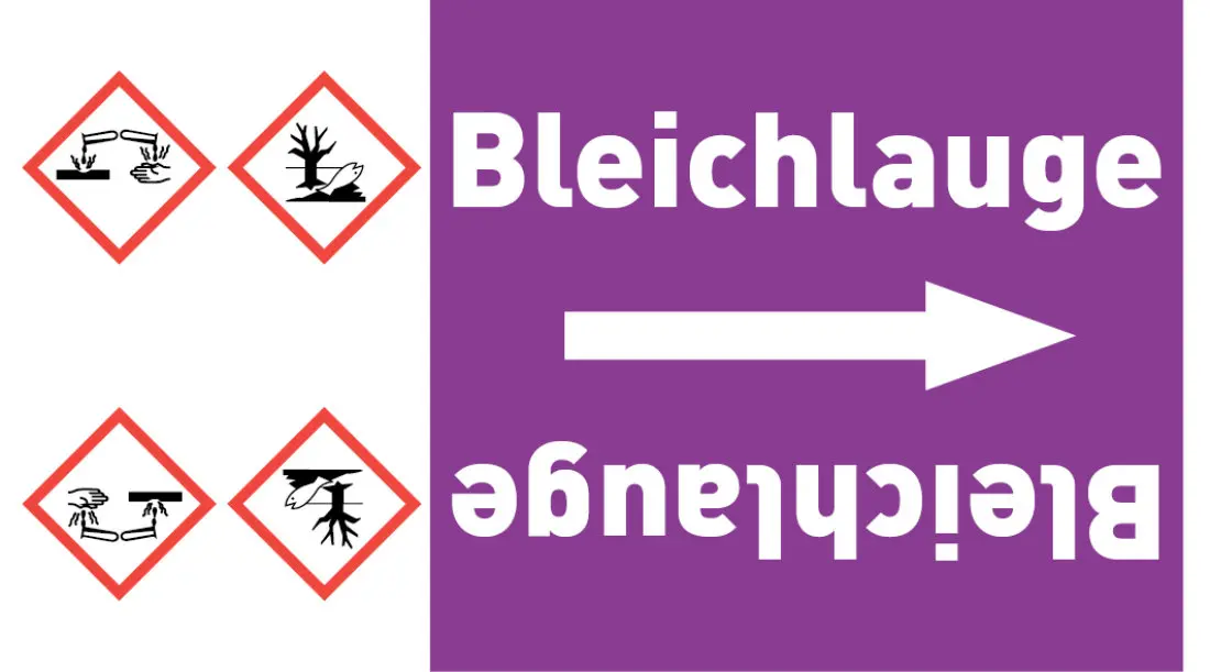 Kennzeichnungsband Bleichlauge violett/weiß ab Ø 50 mm 33 m/Rolle Kennzeichnungsband Bleichlauge violett/weiß ab Ø 50 mm 33 m/Rolle