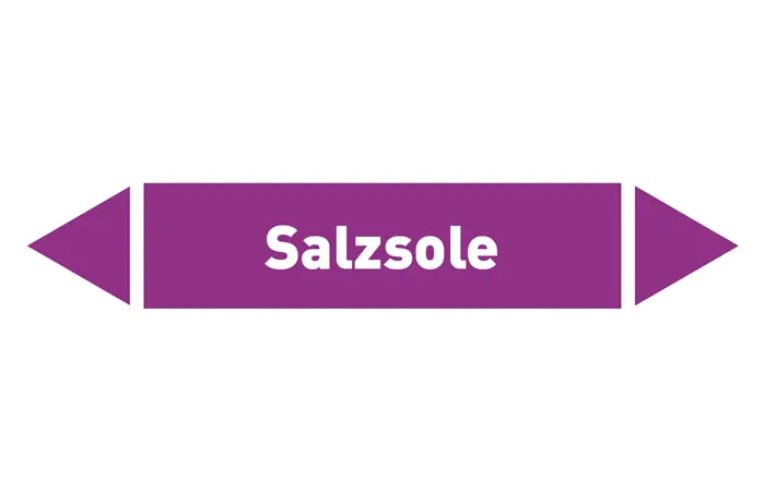 Pfeil Salzsole violett/weiß 125x25 mm