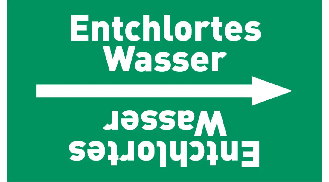 Kennzeichnungsband Entchlortes Wasser grün/weiß ab Ø 50 mm 33 m/Rolle Kennzeichnungsband Entchlortes Wasser grün/weiß ab Ø 50 mm 33 m/Rolle