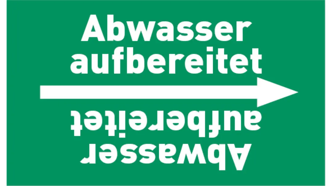 Kennzeichnungsband Abwasser aufbereitet grün/weiß bis Ø 50 mm 33 m/Rolle Kennzeichnungsband Abwasser aufbereitet grün/weiß bis Ø 50 mm 33 m/Rolle