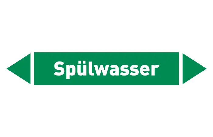 Pfeil Spülwasser grün/weiß 215x40 mm Pfeil Spülwasser grün/weiß 215x40 mm