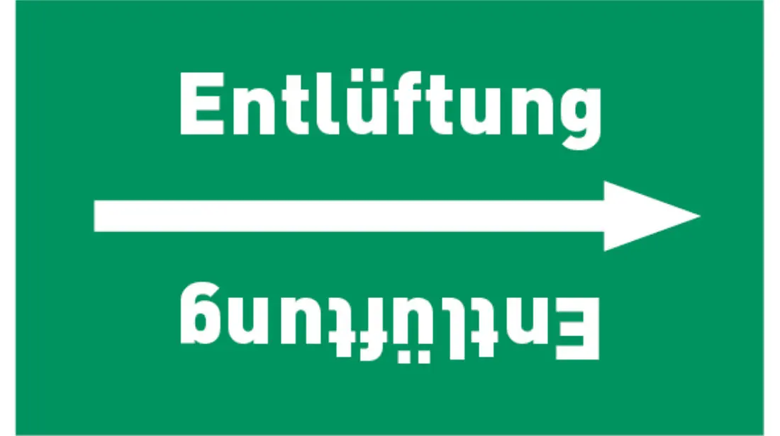 Kennzeichnungsband Entlüftung grün/weiß bis Ø 50 mm 33 m/Rolle Kennzeichnungsband Entlüftung grün/weiß bis Ø 50 mm 33 m/Rolle