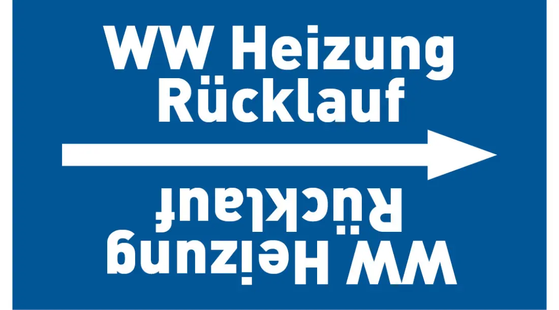 Kennzeichnungsband WW Heizung Rücklauf blau/weiß, ab Ø 50 mm 33 m/Rolle Kennzeichnungsband WW Heizung Rücklauf blau/weiß, ab Ø 50 mm 33 m/Rolle