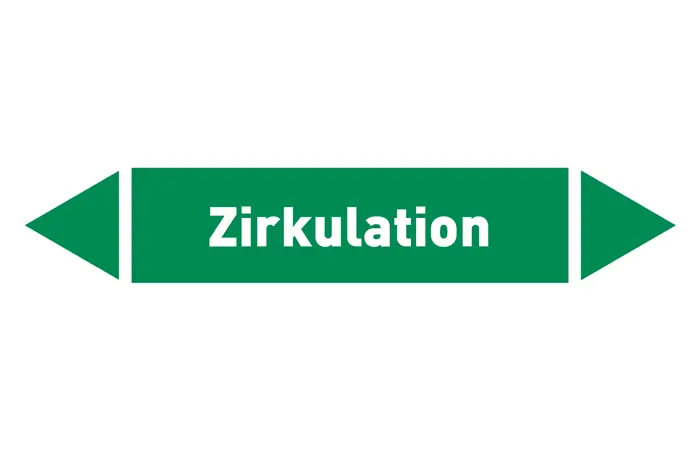 Pfeil Zirkulation grün/weiß 125x25 mm Pfeil Zirkulation grün/weiß 125x25 mm