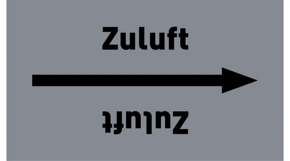 Kennzeichnungsband Zuluft grau/schwarz ab Ø 50 mm 33 m/Rolle Kennzeichnungsband Zuluft grau/schwarz ab Ø 50 mm 33 m/Rolle