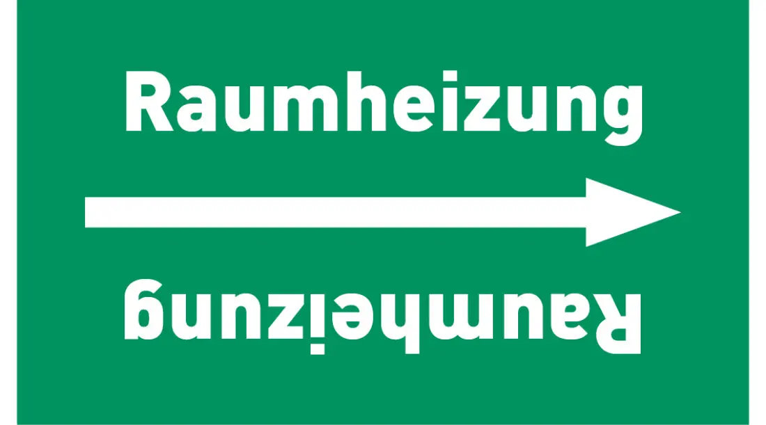Kennzeichnungsband Raumheizung grün/weiß ab Ø 50 mm 33 m/Rolle Kennzeichnungsband Raumheizung grün/weiß ab Ø 50 mm 33 m/Rolle