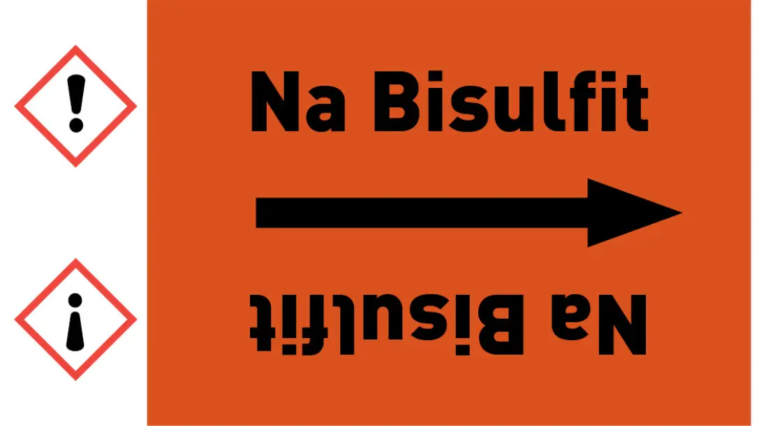 Kennzeichnungsband Na Bisulfit orange/schwarz ab Ø 50 mm 33 m/Rolle Kennzeichnungsband Na Bisulfit orange/schwarz ab Ø 50 mm 33 m/Rolle
