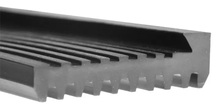 Gummifederleiste mit Anschlagkante 1000x75 mm; 1 VPE (20 Stück) Gummifederleiste mit Anschlagkante 1000x75 mm; 1 VPE (20 Stück)