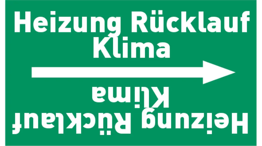 Kennzeichnungsband Heizung Rücklauf Klima grün/weiß bis Ø 50 mm 33 m/Rolle Kennzeichnungsband Heizung Rücklauf Klima grün/weiß bis Ø 50 mm 33 m/Rolle