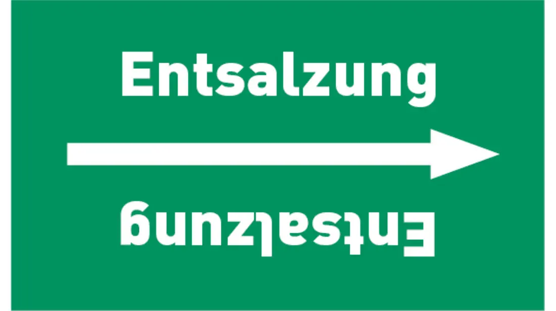 Kennzeichnungsband Entsalzung grün/weiß bis Ø 50 mm 33 m/Rolle Kennzeichnungsband Entsalzung grün/weiß bis Ø 50 mm 33 m/Rolle