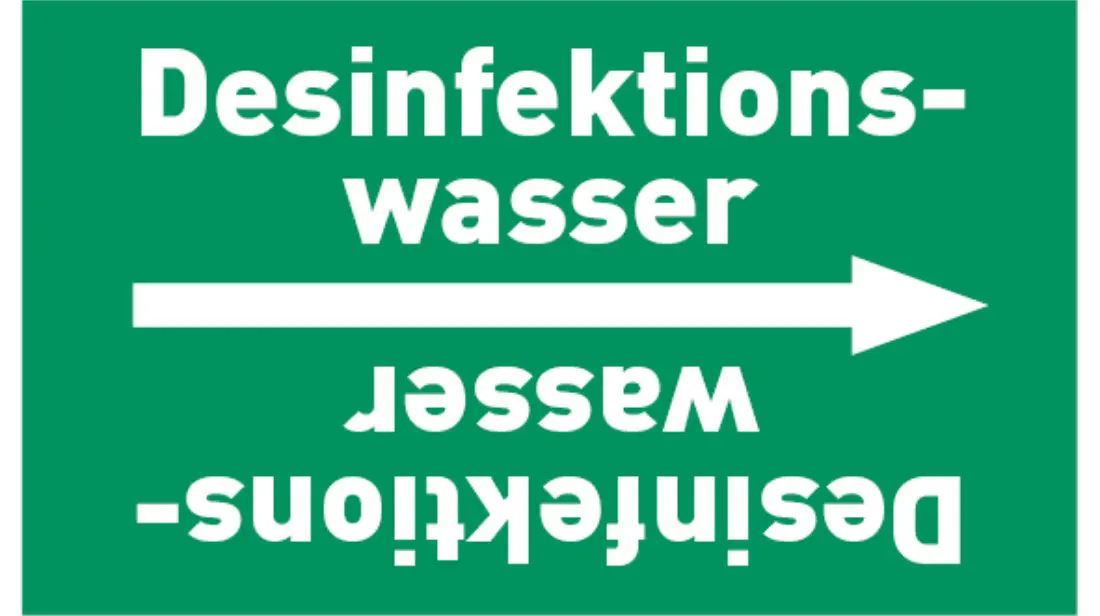 Kennzeichnungsband Desinfektionswasser grün/weiß bis Ø 50 mm 33 m/Rolle Kennzeichnungsband Desinfektionswasser grün/weiß bis Ø 50 mm 33 m/Rolle