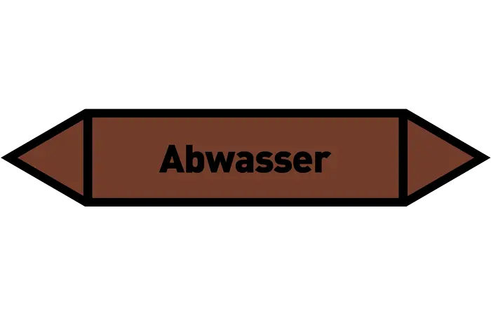 Pfeil Abwasser braun/schwarz 125x25 mm Pfeil Abwasser braun/schwarz 125x25 mm