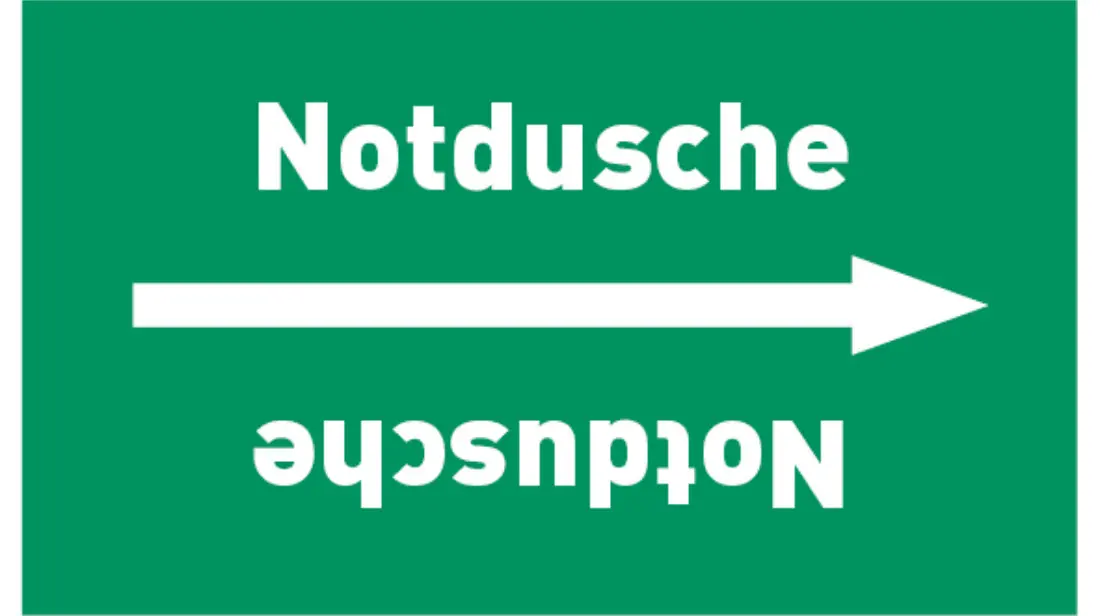 Kennzeichnungsband Notdusche grün/weiß bis Ø 50 mm 33 m/Rolle Kennzeichnungsband Notdusche grün/weiß bis Ø 50 mm 33 m/Rolle