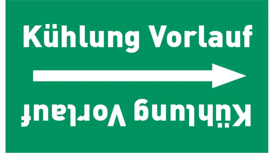 Kennzeichnungsband Kühlung Vorlauf grün/weiß bis Ø 50 mm 33 m/Rolle Kennzeichnungsband Kühlung Vorlauf grün/weiß bis Ø 50 mm 33 m/Rolle