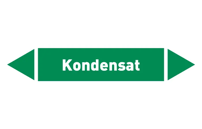 Pfeil Kondensat grün/weiß 125x25 mm Pfeil Kondensat grün/weiß 125x25 mm