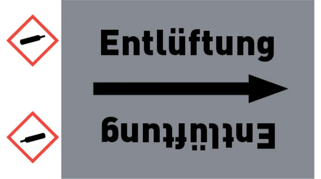 Kennzeichnungsband Entlüftung grau/schwarz bis Ø 50 mm 33 m/Rolle Kennzeichnungsband Entlüftung grau/schwarz bis Ø 50 mm 33 m/Rolle