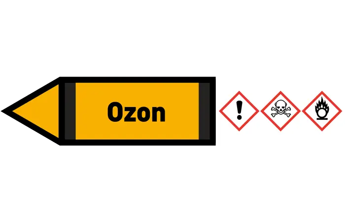 Pfeil links Ozon gelb/schwarz 125x25 mm Pfeil links Ozon gelb/schwarz 125x25 mm