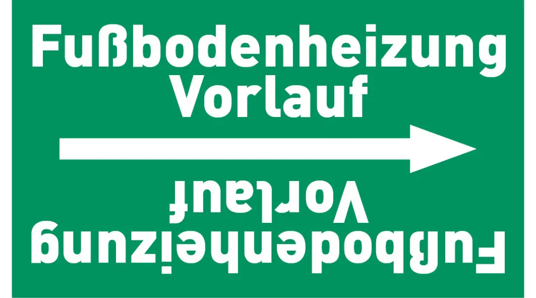 Kennzeichnungsband Fußbodenheizung Vorlauf grün/weiß, ab Ø 50 mm 33 m/Rolle Kennzeichnungsband Fußbodenheizung Vorlauf grün/weiß, ab Ø 50 mm 33 m/Rolle