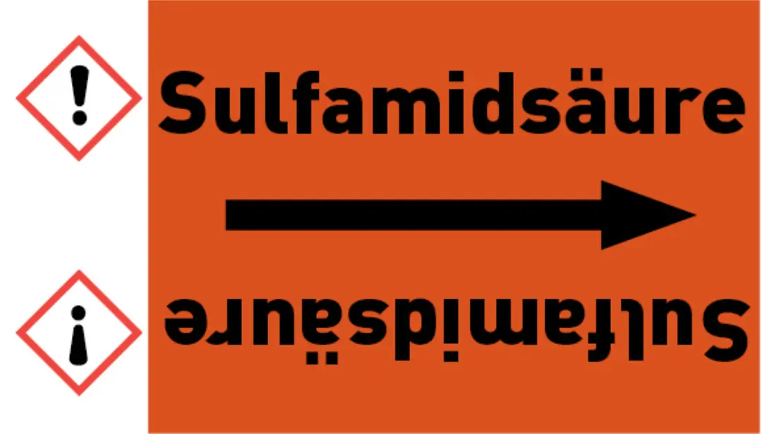 Kennzeichnungsband Sulfamidsäure orange/schwarz bis Ø 50 mm 33 m/Rolle Kennzeichnungsband Sulfamidsäure orange/schwarz bis Ø 50 mm 33 m/Rolle