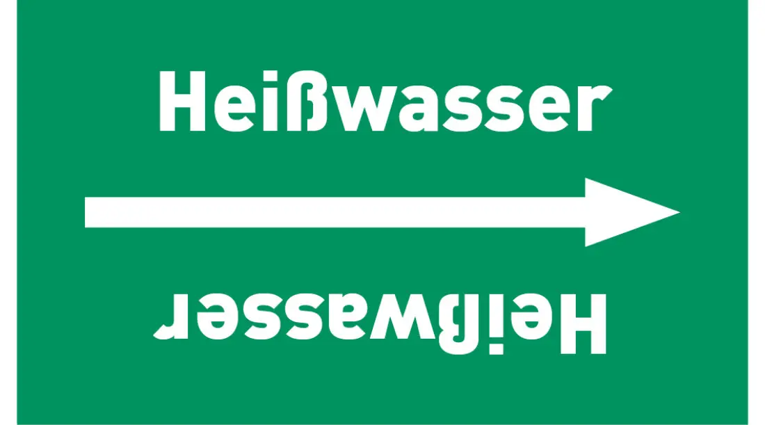 Kennzeichnungsband Heißwasser grün/weiß ab Ø 50 mm 33 m/Rolle Kennzeichnungsband Heißwasser grün/weiß ab Ø 50 mm 33 m/Rolle