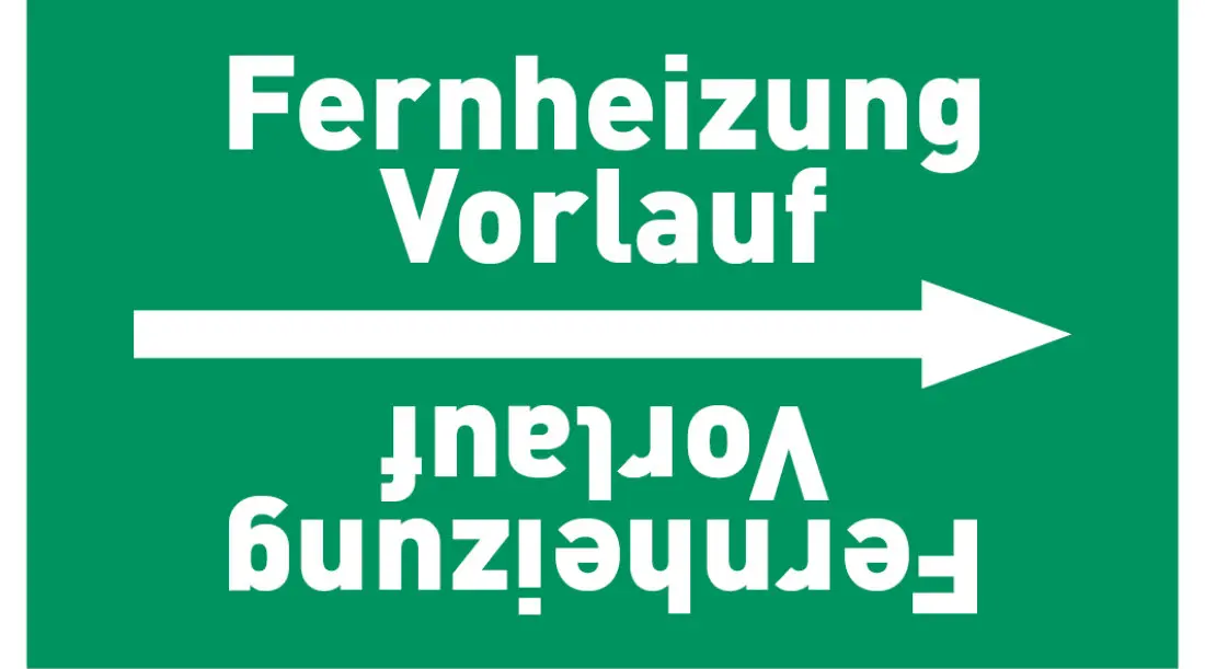 Kennzeichnungsband Fernheizung Vorlauf grün/weiß ab Ø 50 mm 33 m/Rolle Kennzeichnungsband Fernheizung Vorlauf grün/weiß ab Ø 50 mm 33 m/Rolle