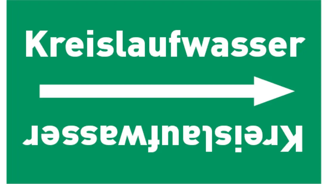 Kennzeichnungsband Kreislaufwasser grün/weiß bis Ø 50 mm 33 m/Rolle Kennzeichnungsband Kreislaufwasser grün/weiß bis Ø 50 mm 33 m/Rolle
