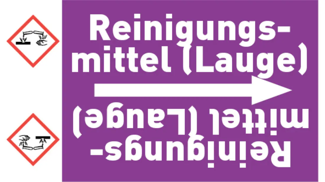 Kennzeichnungsband Reinigungsmittel (Lauge) violett/weiß bis Ø 50 mm 33 m/Rolle Kennzeichnungsband Reinigungsmittel (Lauge) violett/weiß bis Ø 50 mm 33 m/Rolle