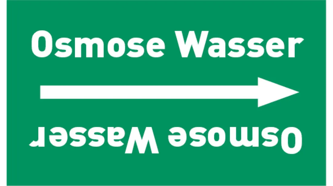 Kennzeichnungsband Osmose Wasser grün/weiß bis Ø 50 mm 33 m/Rolle Kennzeichnungsband Osmose Wasser grün/weiß bis Ø 50 mm 33 m/Rolle