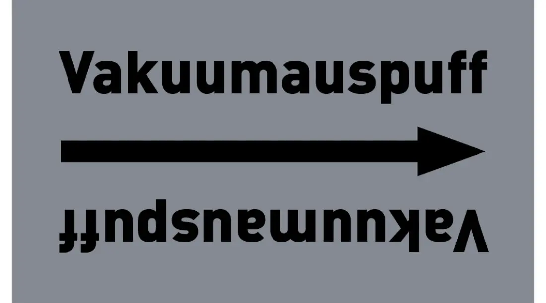 Kennzeichnungsband Vakuumauspuff grau/schwarz ab Ø 50 mm 33 m/Rolle Kennzeichnungsband Vakuumauspuff grau/schwarz ab Ø 50 mm 33 m/Rolle