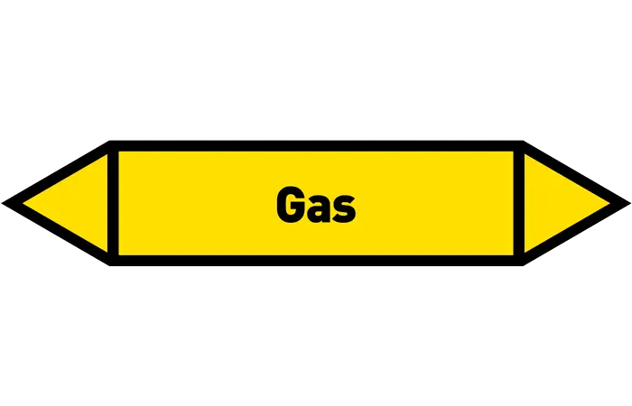 Pfeil Gas gelb/schwarz 125x25 mm Pfeil Gas gelb/schwarz 125x25 mm