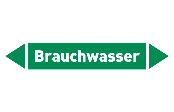 Pfeil Brauchwasser grün/weiß 215x40 mm Pfeil Brauchwasser grün/weiß 215x40 mm