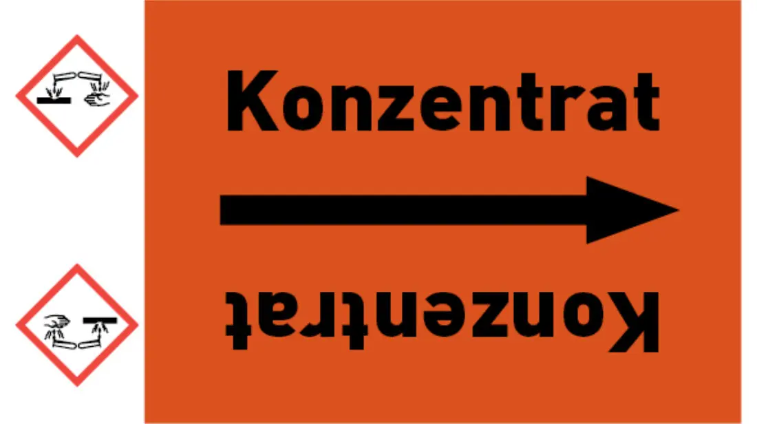 Kennzeichnungsband Konzentrat orange/schwarz bis Ø 50 mm 33 m/Rolle Kennzeichnungsband Konzentrat orange/schwarz bis Ø 50 mm 33 m/Rolle