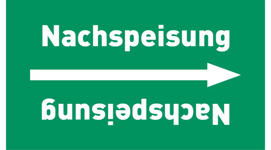 Kennzeichnungsband Nachspeisung grün/weiß ab Ø 50 mm 33 m/Rolle Kennzeichnungsband Nachspeisung grün/weiß ab Ø 50 mm 33 m/Rolle