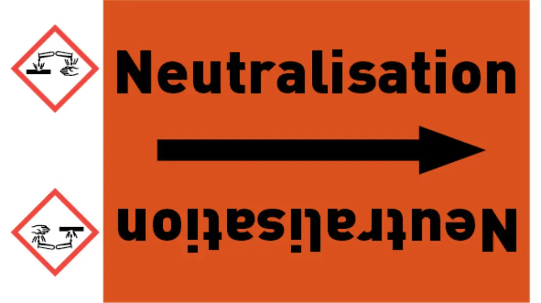 Kennzeichnungsband Neutralisation orange/schwarz bis Ø 50 mm 33 m/Rolle Kennzeichnungsband Neutralisation orange/schwarz bis Ø 50 mm 33 m/Rolle