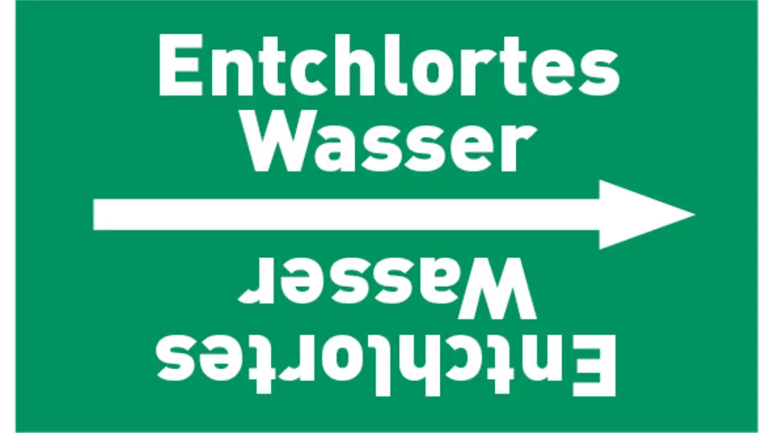 Kennzeichnungsband Entchlortes Wasser grün/weiß bis Ø 50 mm 33 m/Rolle Kennzeichnungsband Entchlortes Wasser grün/weiß bis Ø 50 mm 33 m/Rolle