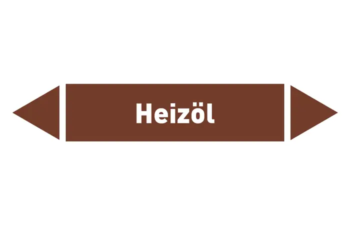 Pfeil Heizöl braun/weiß 125x25 mm Pfeil Heizöl braun/weiß 125x25 mm