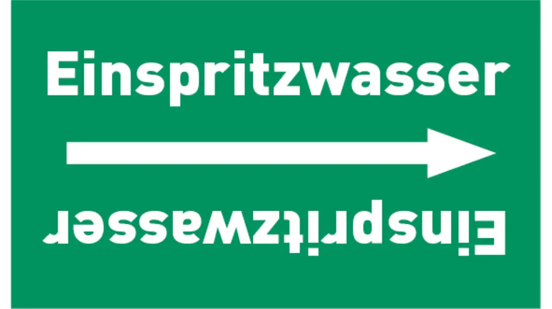 Kennzeichnungsband Einspritzwasser grün/weiß bis Ø 50 mm 33 m/Rolle Kennzeichnungsband Einspritzwasser grün/weiß bis Ø 50 mm 33 m/Rolle