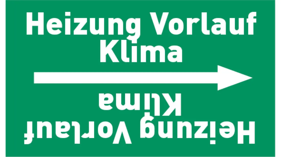 Kennzeichnungsband Heizung Vorlauf Klima grün/weiß bis Ø 50 mm 33 m/Rolle Kennzeichnungsband Heizung Vorlauf Klima grün/weiß bis Ø 50 mm 33 m/Rolle