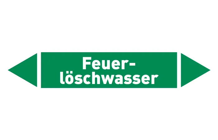 Pfeil Feuerlöschwasser grün/weiß 125x25 mm Pfeil Feuerlöschwasser grün/weiß 125x25 mm